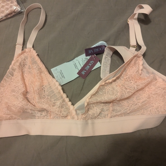 NWT Adore Me Peach Pietra Bra and Panty Set - Picture 1 of 9